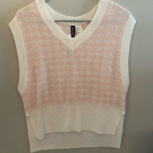 H&M Pink Knit Sweater Vest
